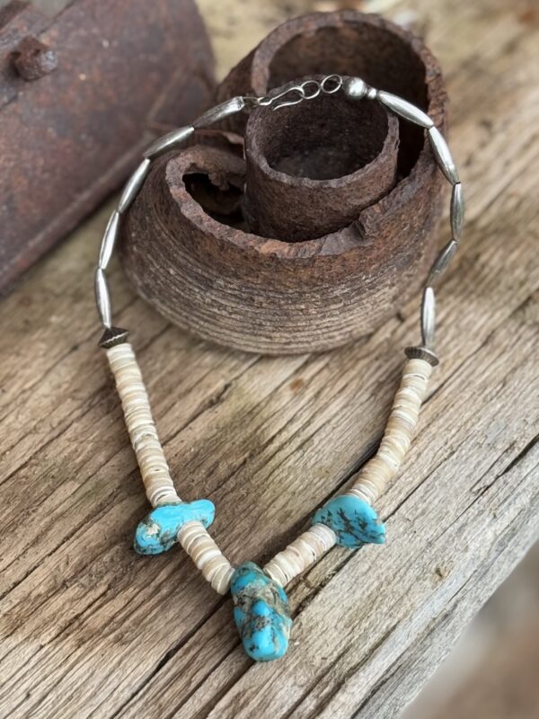 NAVAJO - Collier Turquoise et Argent - Vintage