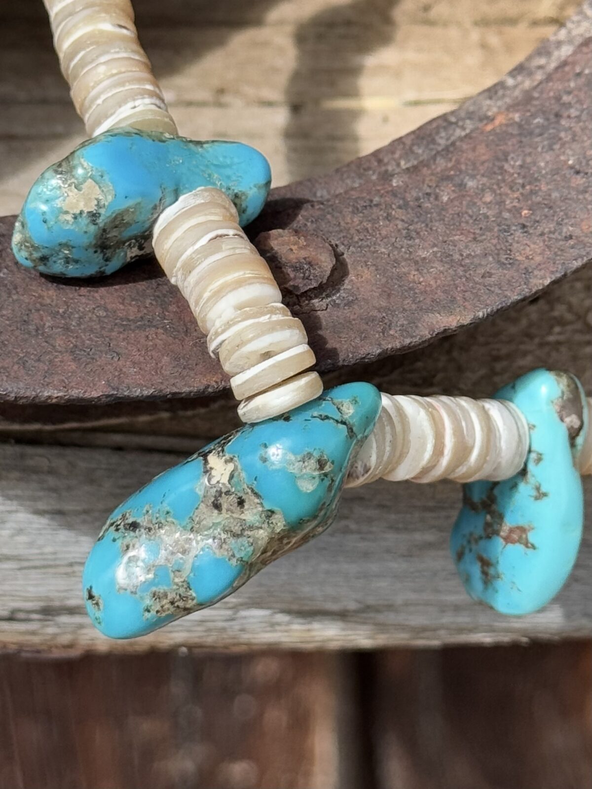 NAVAJO - Collier Turquoise et Argent - Vintage – Image 3