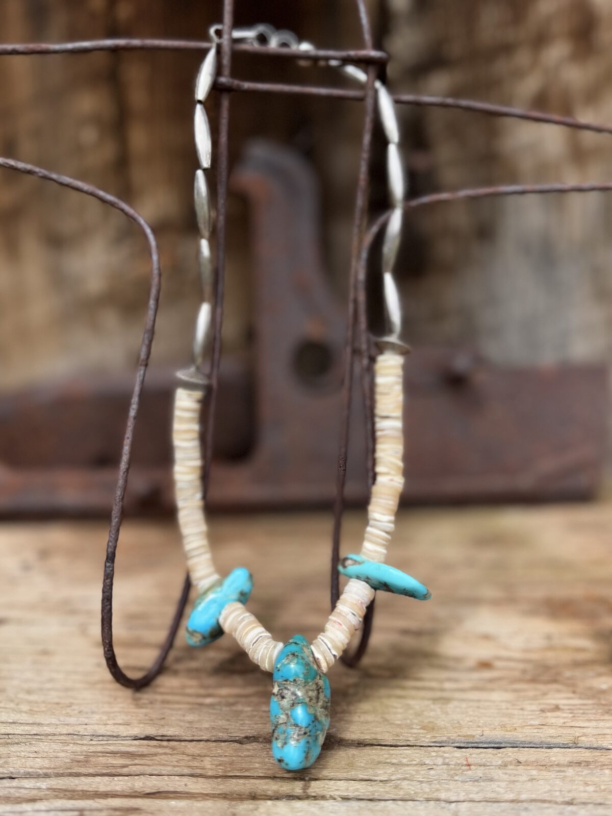 NAVAJO - Collier Turquoise et Argent - Vintage – Image 4