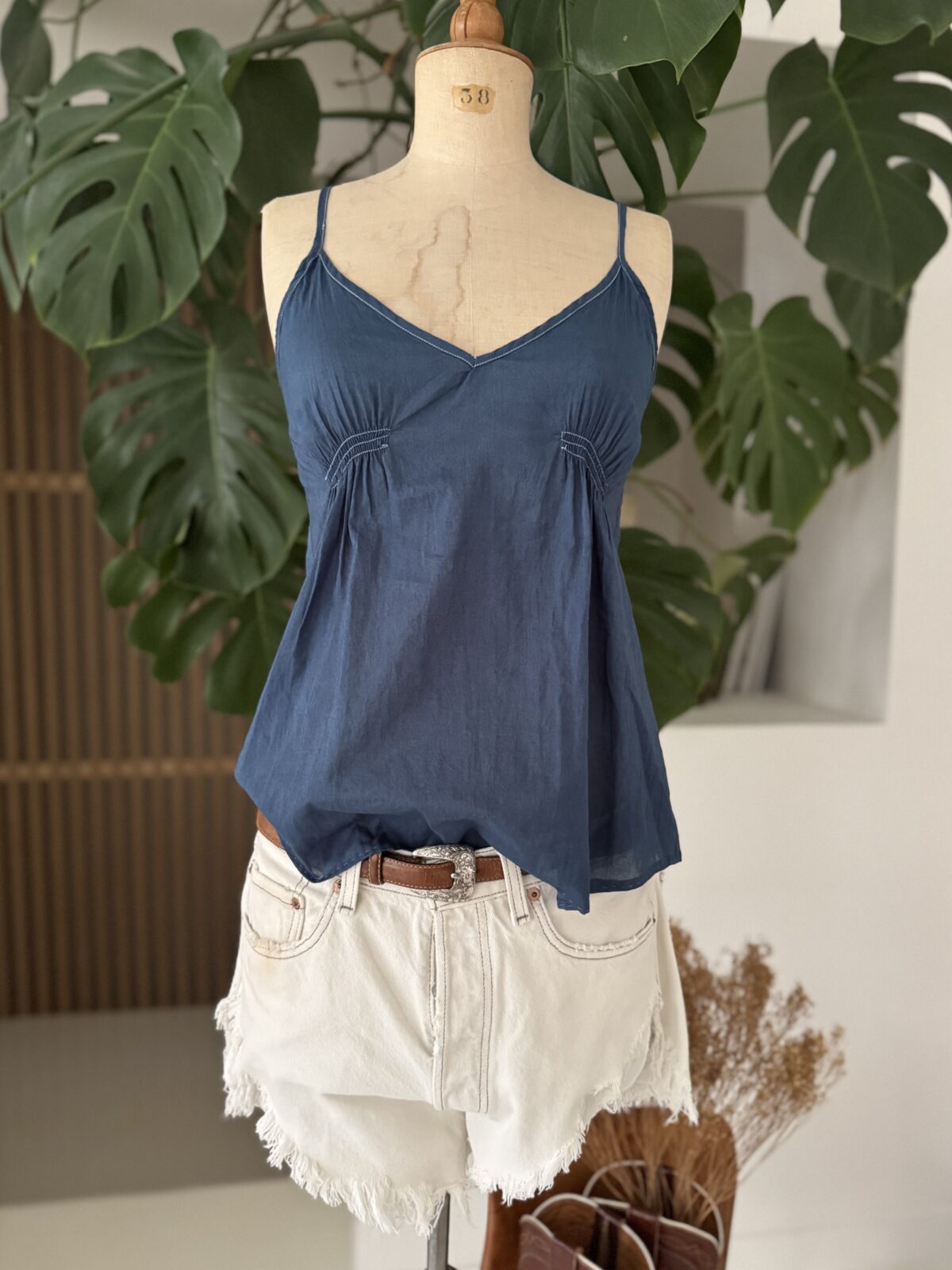 CAPUCINE - Pièce Unique Upcyclée - Indigo - Image 5