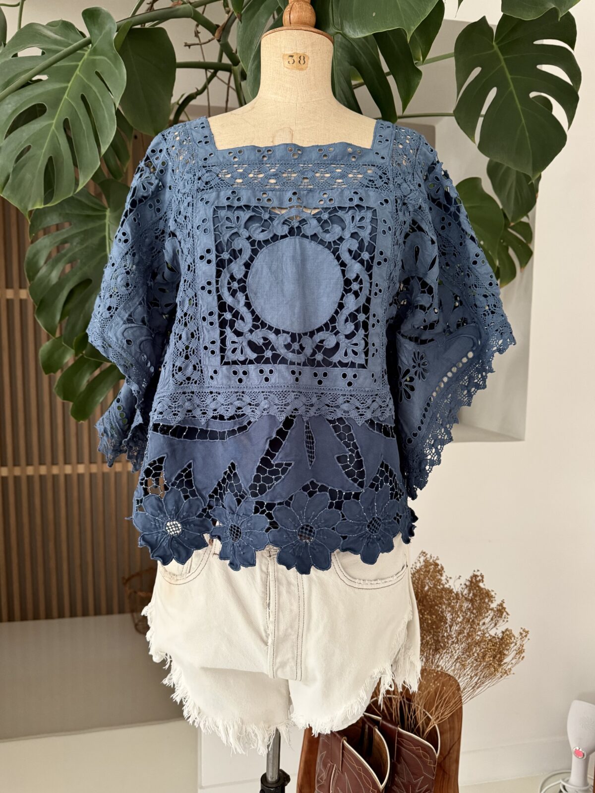 CAPUCINE - Pièce Unique Upcyclée - Indigo - Image 3