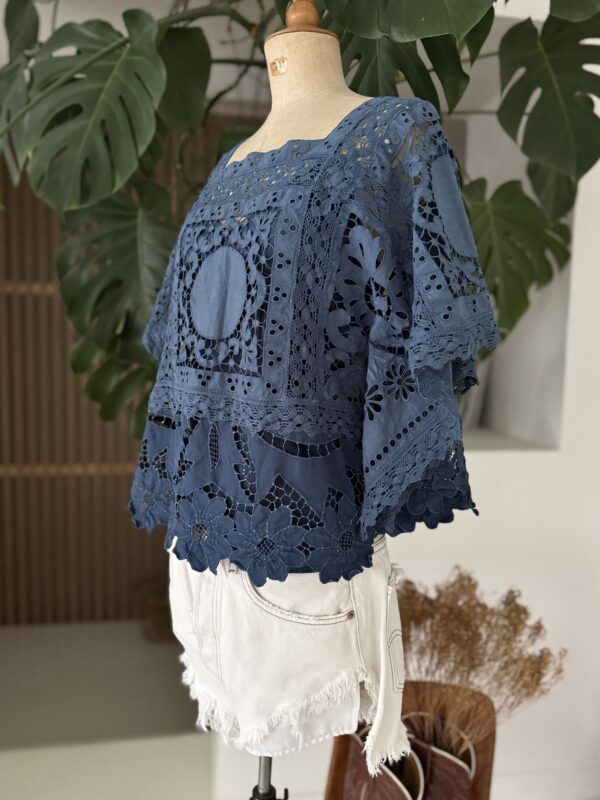 CAPUCINE - Pièce Unique Upcyclée - Indigo